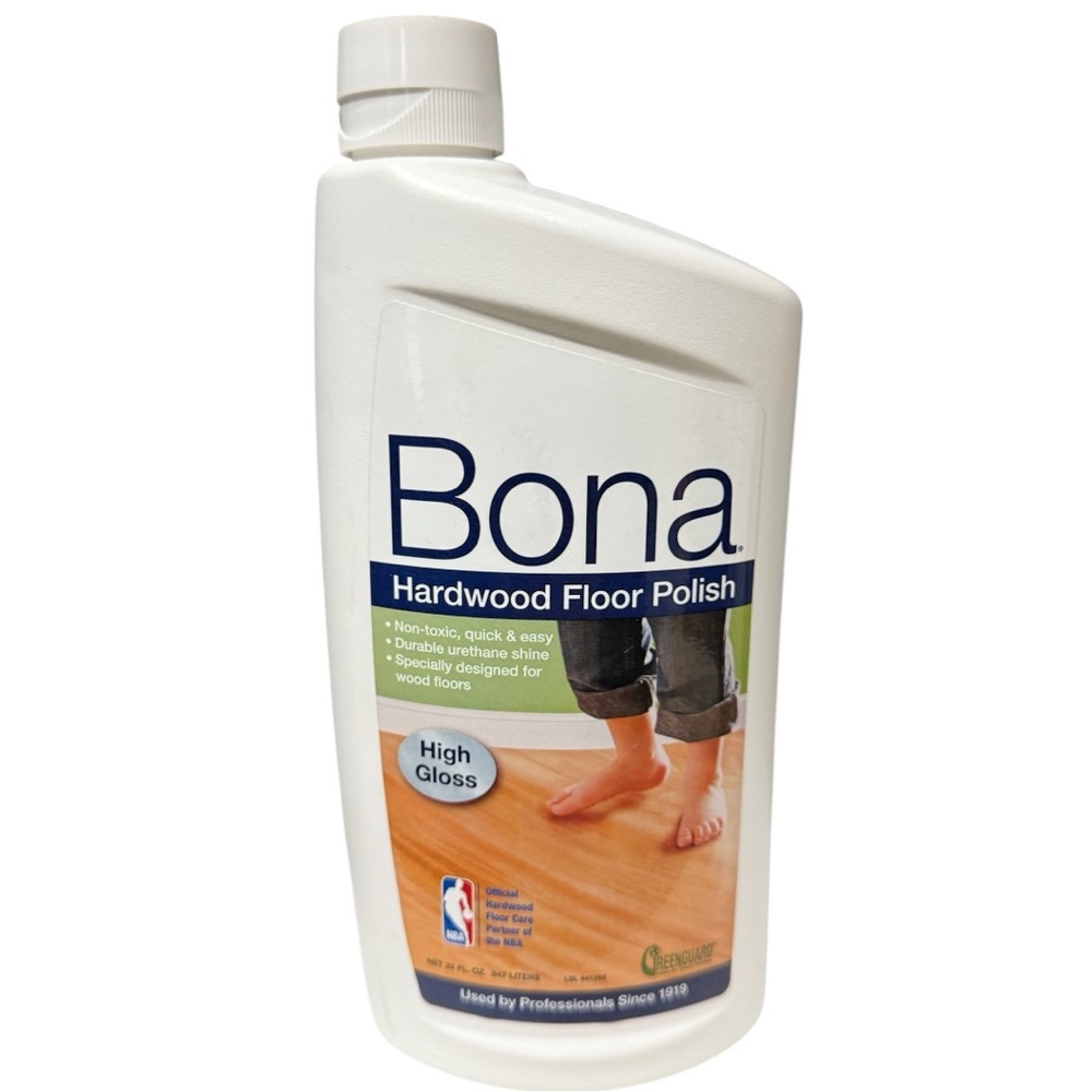 New Boma White Hardwood Floor Polish, high gloss, 32 oz.